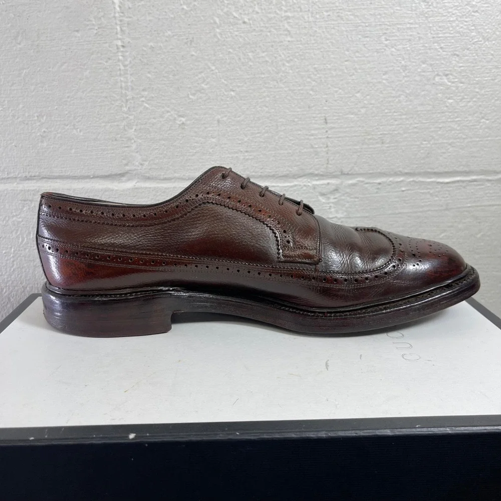 Allen Edmonds MacNeil 9157 Wingtip Brown Leather Oxford Dress Shoes Men's 10.5 D